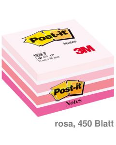 Post-it Haftnotiz-Würfel "Notes" rosa 76 x 76 mm 450Bl.