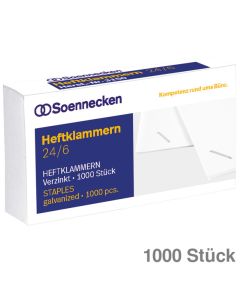 Soennecken Heftklammern 24/6 verzinkt 1.000St.